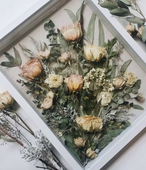 Wedding Bouquet Shadow Box Display, Bouquet Shadow Box, Dried Flowers Diy, Wedding Shadow Box, Diy Shadow Box, Wedding Bouquet Preservation, Floral Preservation, Flower Shadow Box, Bouquet Preservation