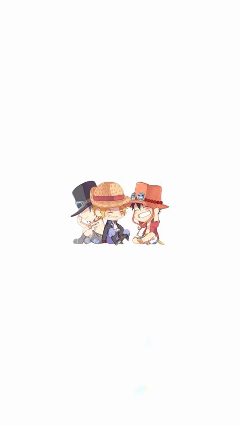 Asl Wallpaper One Piece, One Piece Asl Wallpaper, Cute One Piece Wallpaper, Asl Wallpaper, Sabo One Piece, Personajes Studio Ghibli, Ace Sabo Luffy, Chibi Wallpaper, Ace And Luffy