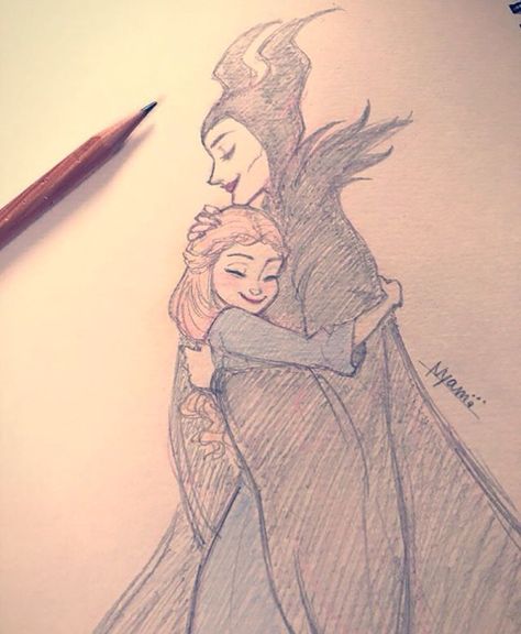 Maleficent and Princess Aurora Maleficent Aurora, Drawing Disney, Disney Maleficent, Disney Art Drawings, Disney Princess Drawings, Disney Sketches, Pinturas Disney, Disney Princess Art, Princess Art