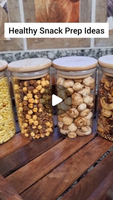 Kanak Gurnani on Instagram: "Meal Prep Ideas Part 3  Having a Healthy Snack Corner in the House 🏠 really helps maintaining a clean lifestyle.   ➡️ Roasted Makhana  ➡️ Homemade Puffed Rice & Peanut Namkeen ➡️ Roasted Chana ➡️ Peri Peri Flavoured Fry Fruits   Love ❤️ #kanak_gurnani   #mealprep #mealprepideas #healthylifestyle #fitnessmotivation #healthyrecipes #healthyhabits #healthyhabits #healthysnacks #snackideas #weightlossrecipes #reels #reelkarofeelkaro #foodiesofinstagram #gharkakhana #hyderabadblogger #hyderabadfoodie #getfit #sindhisofinstagram #sindhigirl #mealprepping" Snacks Corner Ideas, Easy Meals Indian, Indian Healthy Recipes Vegetarian, Quick Healthy Snacks For Kids, Healthy Snacks Recipes Indian, Indian Snacks Vegetarian, Makhana Snacks Recipe, Homemade Puffed Rice, Healthy Indian Recipes Vegetarian