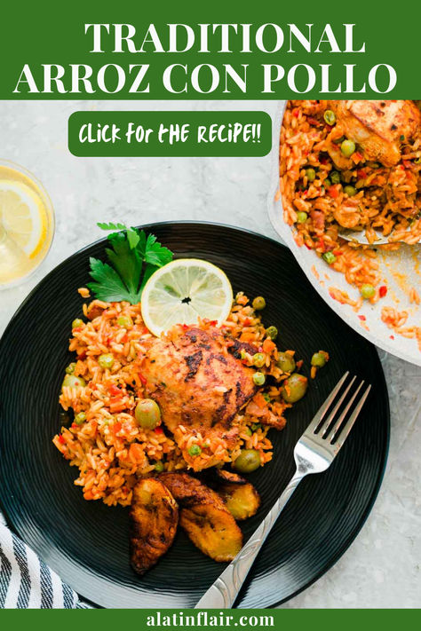 Bring a taste of Latin America to your kitchen with this TRADITIONAL ARROZ CON POLLO recipe.  A classic chicken and rice dish with tender chicken, fragrant rice, and bold flavors in every bite. Click for the recipe! Chicken And Yellow Rice Recipe, Soul Food Cookbook, Yellow Rice Recipe, Gluten Free Mexican Recipes, Chicken And Yellow Rice, Yellow Rice Recipes, Pollo Recipe, Chicken And Rice Dishes, Comfort Pasta