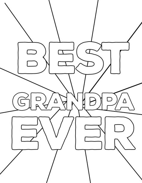 Happy Father's Day Coloring Pages Free Printables for Grandpa. DIY easy Father's Day ideas. Fun present from kids. Best Grandpa Ever coloring sheet. #papertraildesign #dadsday #fathersdayideas #fathersdaygifts Grandpa Card, Happy Birthday Grandpa, Happy Fathers Day Cards, John Deere Baby, Grandparents Day Crafts, Fathers Day Coloring Page, Father's Day Printable, Grandpa Birthday, Birthday Coloring Pages