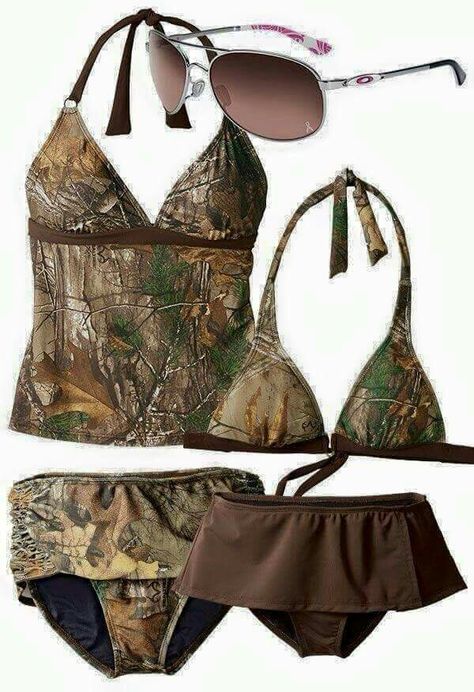 Cute Camo Swimwear, Vintage Bikinis, Camo Swimsuit, Camo Bathing Suit, Camo Stuff, Swimwear Style, Cute Country Outfits, Swimming Suits, Camo Outfits