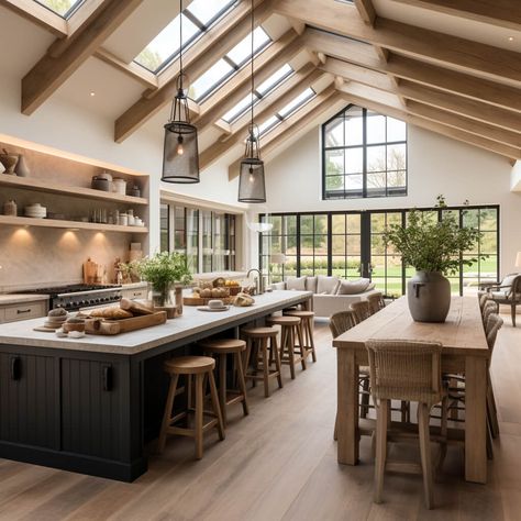 Fantastic Farmhouse Decor: 19 Beautiful Modern Farmhouse Kitchens - Beautiful Home Design Ideas Farm Property, Modern Farmhouse Furniture, Rustic Kitchens, Dream Life House, Farmhouse Kitchens, Beautiful Home Designs, House Decor Rustic, Farmhouse Ideas, Farmhouse Living Room