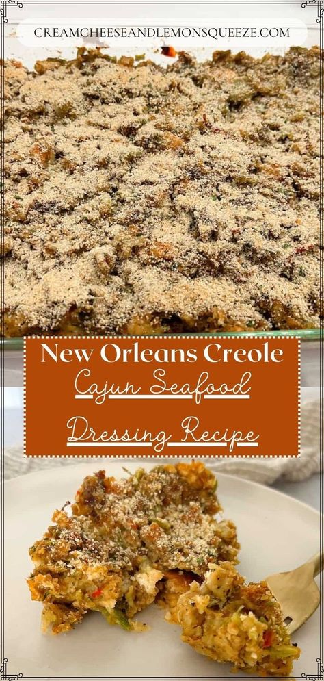 A New Orleans creole dish that is a staple in the south, full of Cajun flavors and unique ingredients, and one dish that stands out is the delicious Cajun recipe of Shrimp and Mirliton Dressing. Mirlitons, also known as chayote squash, lend their subtle and crisp texture to this recipe, while the succulent shrimp and a blend of aromatic seasonings elevate it to a true Southern delicacy. This Cajun style dressing is the perfect addition to your holiday table of side dishes. Merlitons Recipes, Shrimp Dressing Thanksgiving, Cajun Seafood Dressing Recipe, Mirliton Recipes New Orleans, Creole Thanksgiving Recipes, Shrimp Dressing Recipe, Cajun Thanksgiving Dishes, Mirliton Dressing, Mirliton Recipes