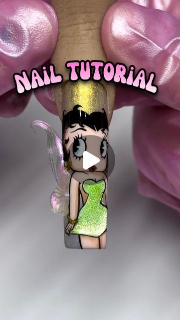 Betty Boop Nails Designs, Betty Boop Nail Art, Betty Boop Nails, Betty Boop Y2k, Betty Boop Baby, Cherry Nail Art, Color Liner, Gel Colors, Honey Bun