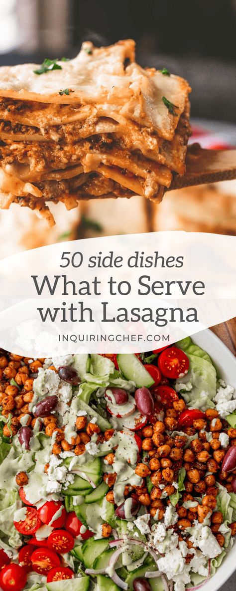 Make cheesy, melty, sauced-up lasagna even better with these appetizer, side dish and dessert ideas. Light and bright veggies, crunchy salads, and warm soups make an everyday meal unforgettable. What To Serve With Lasagna, Lasagna Sides, Crunchy Salads, Roasted Halibut, Vegetarian Lasagna, Crunchy Salad, Whole Roasted Chicken, Winter Dinner Recipes, Wine Pairings