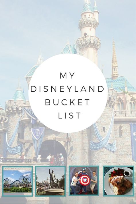 Now is a good time to start planning your bucket list - what things in Disneyland would you love to do? What's a must do for you? Here's a whole bunch of things you can add to your Disneyland bucket list! - Disney in your Day #disneyinyourday #disneyland #disneylandbucketlist #bucketlist #disneybucketlist #disneytrip #disneyplanning #california Bucket List California, Disneyland Dining, Disney Bucket List, Disneyland Ca, Disney Cheap, Disneyland Holidays, Disneyland Secrets, Disneyland Rides, Disneyland Planning