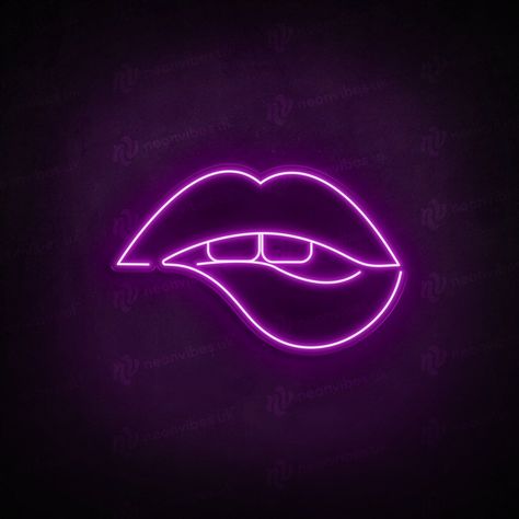 #NeonSignNames #NeonInspiration #NeonSigns #BrightIdeas Lips Neon Sign, Neon Lips, Lip Wallpaper, Romantic Ambiance, Bedroom Lounge, Pixel Animation, Lip Shapes, Neon Aesthetic, Led Sign