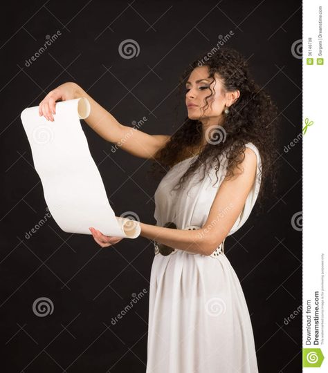 Ancient Greece Woman Holding A Scroll Stock Photo - Image of message, european: 36146708 Holding Scroll Reference, Holding A Map Reference, Holding Map Pose, Holding Object Pose, Mermay 2023, Painting Aesthetics, Action Reference, Greece Women, Painting Practice