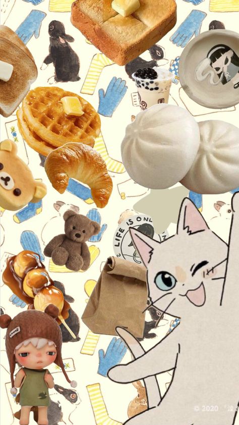 #bread #aesthetic #wallpaper #cat Aesthetic Bread Wallpaper, Bread Aesthetic Wallpaper, Bread Wallpaper, Bread Aesthetic, Wallpaper Cat, Sanrio Wallpaper, Beige Wallpaper, Edgy Wallpaper, Wallpaper For Your Phone