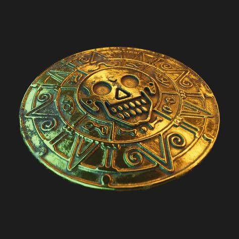 ArtStation - Aztec Coin, Eduardo Jaeger Aztec Coin, Magic Coins, Pirates Gold, Pirate Coins, Coin Games, Aztec Gold, Pirate Games, Coin Design, Cross Roads