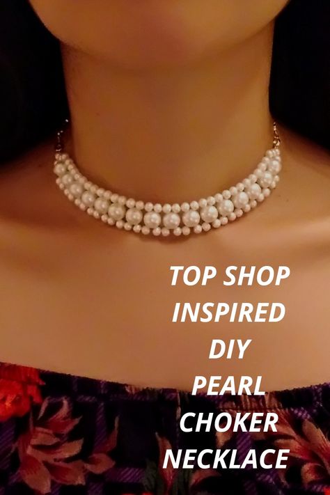 Beads Choker Necklace Indian, Pearl Choker Outfit, Diy Choker Necklace, Choker Outfit, Diy Earrings Materials, Handmade Choker Necklace, Diy Choker, Indian Choker Necklace, Necklace Top