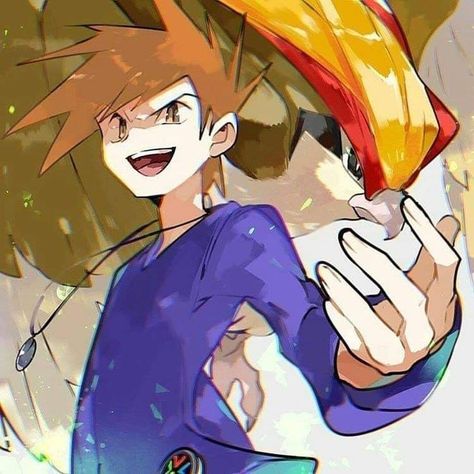 Gary Pokemon, Gary Oak, Pokemon Blue, Red Y, Pokemon Red, Original Pokemon, Pokemon Special, Pokémon Master, Pokemon Fan Art