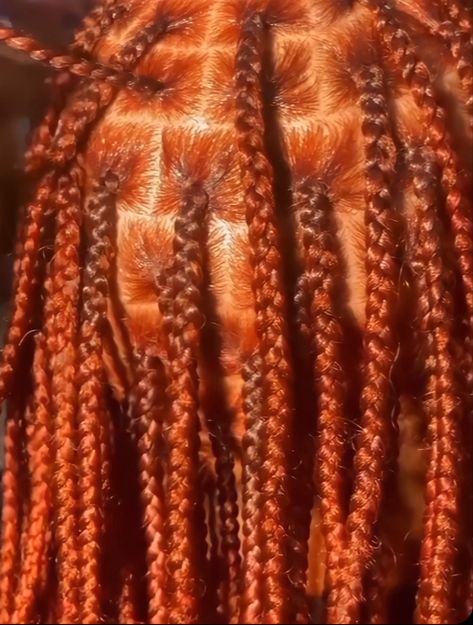 Copper Hairstyles, Ginger Knotless, Hoco Outfits, Hair Lookbook, Braiding Hair Colors, Black Hair Updo Hairstyles, Hair Color Orange, Hair Vector, Colored Braids