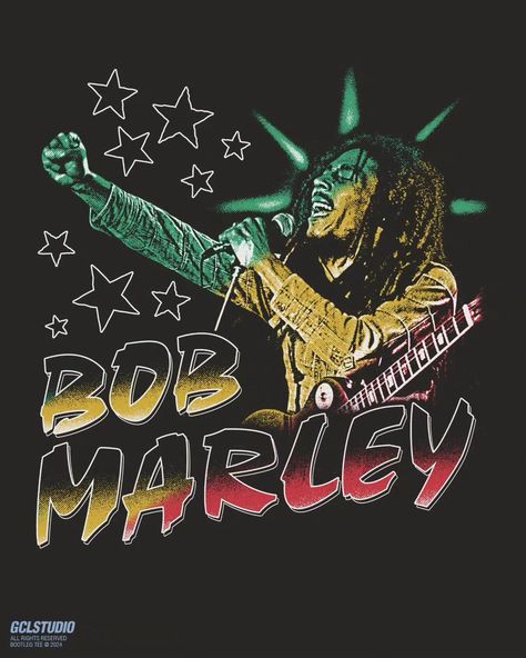 Concept Tshirt - Channeling the legend himself . Vintage vibes meet timeless reggae with this Bob Marley-inspired design. . #BobMarley #VintageVibes #JamaicaVibes #ReggaeRoots #GraphicTees #designinspiration #GraphicTees Merch Design, Vintage Vibes, Bob Marley, Graphic Tees, Design Inspiration, Music, T Shirt, Quick Saves, Design