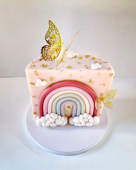 Rainbow Half Birthday Cake, Half Birthday Rainbow Cake, Half Rainbow Cake, 6 Months Birthday Cake For Girl, Half Way To One Cake Girl, Half Cake Birthday 6 Months Girl, 6months Anniversary, Half Year Birthday Cakes, Half Birthday Cakes Girl