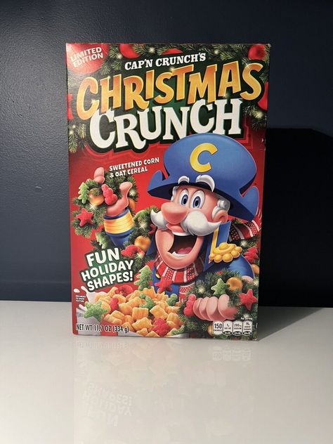 🟣 Limited Edition Brand New Cap'n Crunch's Red Green Mix Crunch Cereal (1 Box) | eBay Christmas Crunch, Capn Crunch, Winter Breakfast, Oat Cereal, Crunch Cereal, 90s Kids, Limited Editions, Holiday Spirit, Red Green