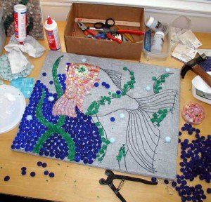 Shell Creations, Mosaic Stained, Mosaic Tile Art, Mosaic Madness, Tile Crafts, Mosaic Artwork, Mosaic Garden, Mosaic Projects, Mosaic Diy