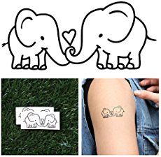 Cute matching couples tattoos ideas, images and pictures. The best selection of Couples Tattoos that nailed it, couples tattoos quotes and images. Elephant Couple, Pair Tattoos, Tattoo Son, Stick N Poke, Disney Tattoo, Temp Tattoo, Heart Outline, Elephant Tattoo, Mother Daughter Tattoos