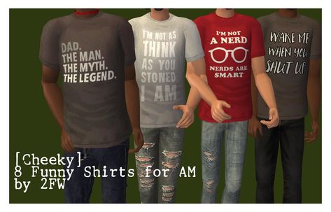 Cheeky - 8 Funny Shirts for AM - Two Fingers Whiskey Sims 4 Cc Funny Clothes, Sims 4 Cc Funny Shirts, Sims 4 Funny Shirt Cc, Sims 4 Men Clothing T Shirts, Sims 2 Male Clothes, Sims 2 4t2 Clothes, Two Fingers, Sims 1, Ts4 Cc