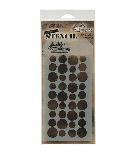 Stampers Anonymous Tim Holtz Layered Splotches Stencil Mixed Media Stencils, Journal D'art, Diary Decoration, Plastic Stencil, Stencil Crafts, Stenciling, Stencil Template, Joanns Fabric And Crafts, Stencil Designs