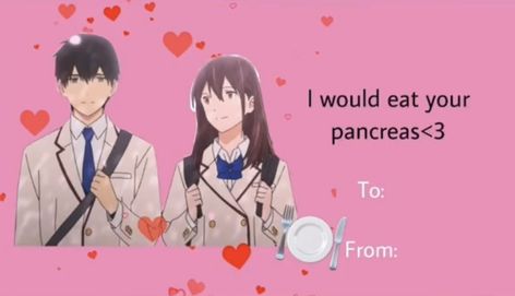 Anime Valentines Cards, Anime Valentines Day, Funny Valentines Cards For Friends, Anime Pick Up Lines, Corny Valentines, Anime Valentines, Friend Valentine Card, Valentines Anime, Vday Cards