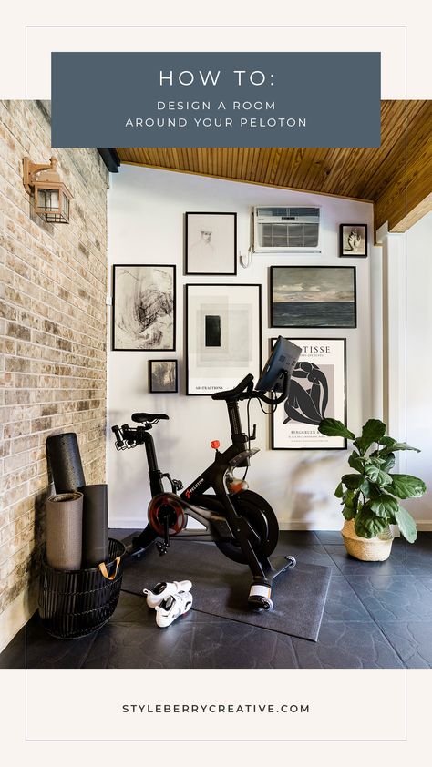 Aesthetic Workout Room, Gym And Guest Room Combo, Home Office Gym Combo Layout, Peloton Room, Guest Room Combo, Office And Guest Room, Design A Room, Downtown San Antonio, Office Exercise