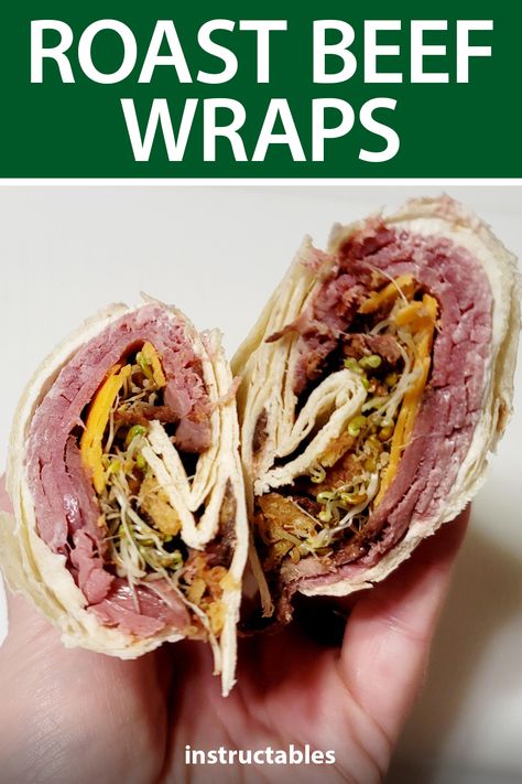 Lunch Meat Roast Beef Recipes, Wraps With Lunch Meat, Roast Beef Tortilla Wraps, Tortilla Sandwiches Wraps, Roast Beef Wraps Cold, Deli Sliced Roast Beef Recipes, Healthy Roast Beef Sandwich, Sliced Roast Beef Recipes Deli, Roast Beef Wraps Recipes