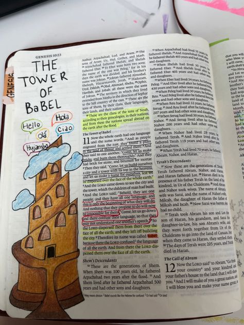 Babel tower Genesis 10:23 Bible Journaling Genesis Cain And Abel, Bible Doodles Genesis, Bible Doodling Genesis, Genesis 14:20 Bible Journaling, Genesis 11 Bible Journaling, Noah Bible Journaling, Genesis 12 Bible Journaling, Genesis 7 Bible Journaling, Genesis 10 Bible Journaling