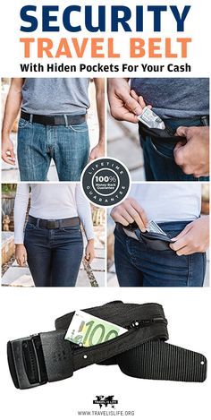 Keep your emergency cash, a copy of your Passport, your credit cards, and even your hotel key safe from pickpockets inside this security travel belt, the last place a thief would look. Unlike other security apparel where the pockets are in hard to reach p Security Belt, Hidden Doors, Hide Money, Travel Security, Travel Belt, Key Safe, Hidden Compartments, Travel Tech, Travel Safety