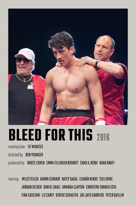 Bleed For This Movie Poster, Miles Teller Poster, Bleed For This Miles Teller, Bleed For This Movie, Miles Teller Bleed For This, Miles Teller Movies, Bleed For This, Movie Character Posters, Katey Sagal