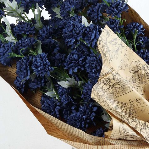 Navy Blue Wedding Decorations, Flower Bushes, Mum Flower, Blue Wedding Decorations, Flower Symbol, Mums Flowers, Navy Blue Flowers, Artificial Flowers Wedding, Chrysanthemum Flower