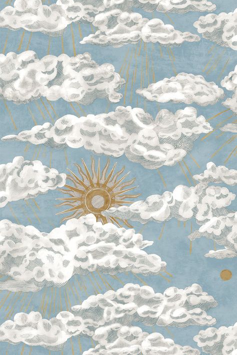 The whimsical composition and naive nature of the Cumulus Sol Wallpaper creates a striking wall covering. Where this design has a stylised sun amongst fluffy clouds, the contrasting wallpaper, Cumulus Luna, depicts stars and moons amidst a night sky. Roll Dimensions 10m x 52cm Pattern Repeat 69cm (Height) x 52cm (Width) Pattern Match Half Drop Type Non-woven Finish Matt Finish Application Paste the wall Samples are strongly recommend to allow you to see the exact colour in person as computer screens can vary in colour. Printed in batches so please be aware there may be small variation between batches. To hang the wallpaper, a good quality, solvent free, fungicide protected ready-mixed ‘tub’ adhesive should be used. Patterned Lampshades, Coastal Wallpaper, Toile Wallpaper, Stars And Moons, Recycled Rugs, Stars Wallpaper, Fluffy Clouds, Whatsapp Wallpaper, Chinoiserie Wallpaper