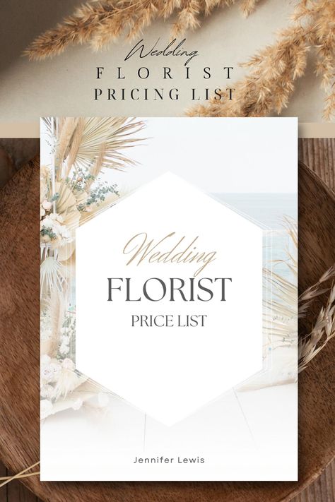 💐 Wedding Florist Pricing Template - This template will help you share work and pricing with potential clients and through a subtle and delicate style, leave a positive impression ✨ 🌟 Edit, Save, Download, and Print or Share as a PDF with your clients 🌟 Florist Brochure, Jennifer Lewis, Floral Design Business, Pricing Templates, Advertising Flyers, Wedding Floral Design, Floral Business, Pricing Guides, Pricing Guide