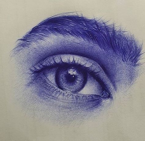 Biro Pen Eye Drawing, Ball Pen Sketch, Ball Pen Art, Ballpen Drawing, Biro Drawing, Biro Art, Ballpoint Pen Art, Choose Her, Ink Pen Art