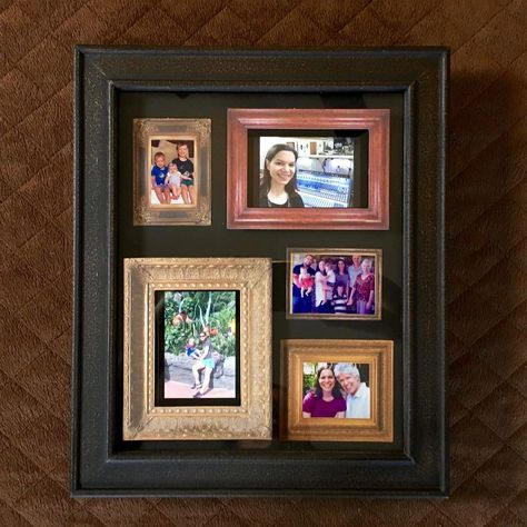 I love this idea, even without the HP reference.   (Harry Potter 'Moving' Picture Frame)  I will now be looking for a shadow box to put our "moving pictures" in! Framed Scrapbook Paper, Digital Frames, High School Love, Mother Daughter Projects, Harry Potter Bedroom, School Love, Harry Potter Pictures, Stained Glass Diy, Digital Frame