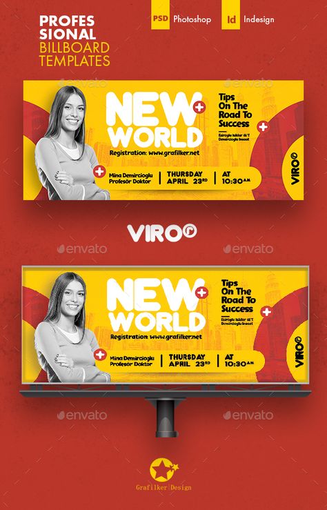 Seminar Billboard Templates Billboard Design Inspiration, Billboard Design Ideas, Billboard Ads, Graphic Posters, Church Poster Design, Billboard Design, Church Graphic Design, Event Banner, Social Media Design Inspiration