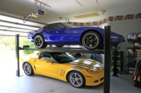 We find better parking & storage solutions with limited space available. Let us help you discover the best, most cost-effective options for you! 800-225-7234 Garage Hoist, Ordinary House, Hobby Garage, Garage Car Lift, Car Hoist, Garage Lift, Residential Garage, Car Lift, Car Lifts