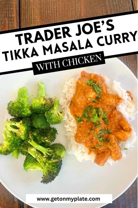 If you love rich Indian flavors and spices, but can't bear the price of takeout, the Trader Joe's Tikka Masala Curry Sauce with Chicken is for you! This simple recipe includes chicken, but you can easily substitute veggies, chickpeas, beef, or even lamb! This is an easy Trader Joe's dinner recipe and made with Trader Joe's ingredients and perfect for an Trader Joe's easy meal! This is a 5 ingredient Trader Joe's recipe. Trader Joes Tikka Masala, Trader Joe’s General Tso Sauce, Trader Joes Curry, Easy Trader Joes Meals, Trader Joes Meal Planning, Indian Takeout, Bon Apetit, Trader Joes Recipes, Bruschetta Chicken