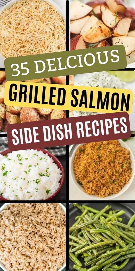 Salmon Pairings, Grilled Salmon Dinner, Salmon Sides, Side Dishes For Salmon, Grilled Vegetable Recipes, Salmon And Broccoli, Salmon Salad Recipes, Grilled Salmon Recipes, Oven Baked Salmon