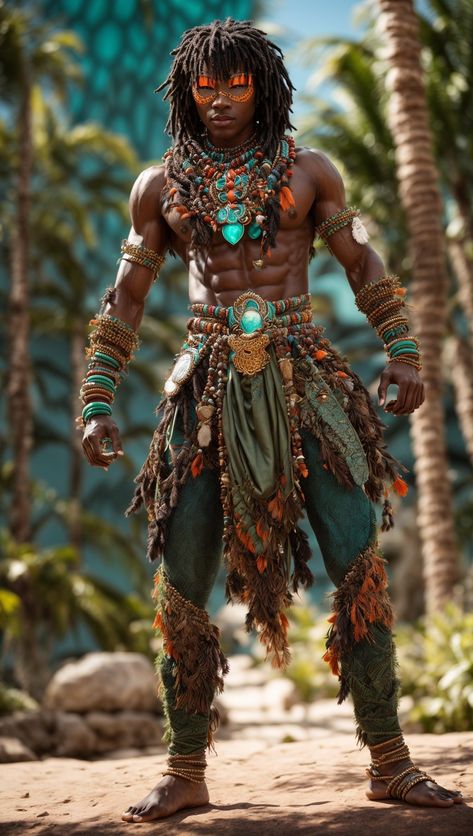 Afrofuturism Fashion Men, African Warrior Tattoos, Tribe Warrior, African Portraits Art, African Costume, African Superhero, Egyptian Warrior, Female Warrior Tattoo, African Warrior