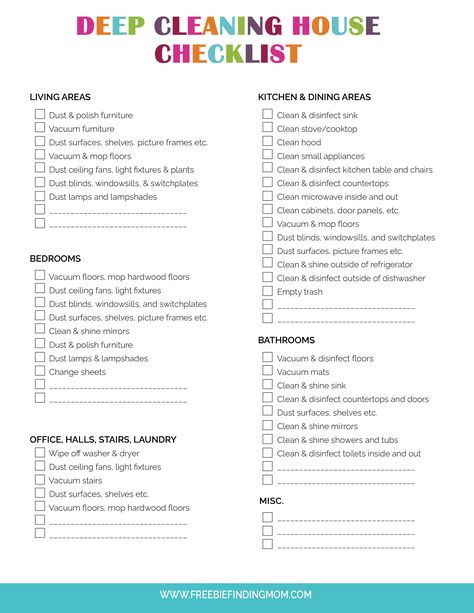 Want to give your home a deep cleaning? Ensure nothing is missed with our Printable House Deep Cleaning Checklist PDF download! This cleaning checklist is organized by rooms. Simply check off the chores after you complete them. There is also space provided for miscellaneous tasks. House Deep Cleaning List, Living Room Deep Cleaning Checklist, Basic Cleaning Checklist, House Cleaning Checklist Free Printable, House Deep Cleaning Checklist, New House Checklist, House Reset, House Deep Cleaning, Deep Cleaning Lists