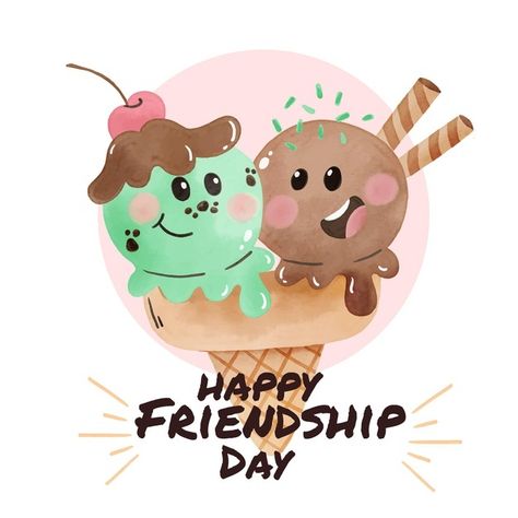 Hand painted watercolor international friendship day illustration Free Vector Friendship Day Illustration, Happy Friendship Day Images, Friendship Poster, Preschool Letter Crafts, Friendship Day Images, International Friendship Day, Preschool Letter, Letter Crafts, Day Illustration