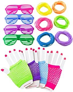 Amazon.com: roller skating party Gel Bracelets, Net Gloves, Pop Star Party, Rockstar Party, 80s Birthday, 80s Party Decorations, 80's Theme, Fishnet Pattern, 80s Birthday Parties