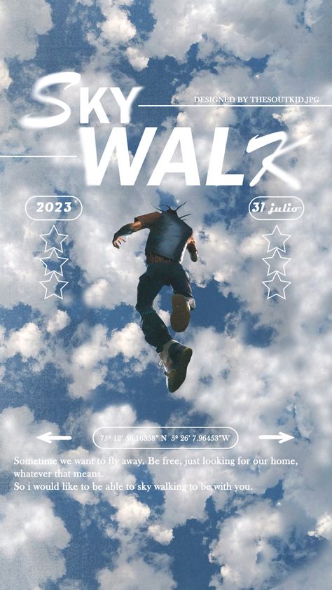 Sky Graphic Design, Typography Photoshop, Sky Walk, Train Posters, Nike Design, Be Free, Travis Scott, Y2k Style, Our Home