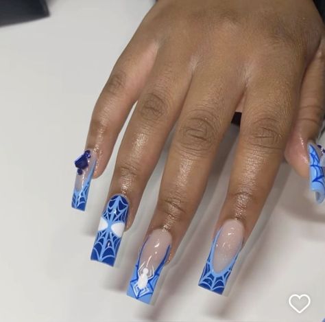 Simple Long Nail Designs Classy, Freestyle Acrylic Nails Art Designs, Kaw Nails, Nail Acrylic Designs, Spider Man Nails, Pedicure Acrylic, Man Nails, December Nails, Bedroom Aesthetics