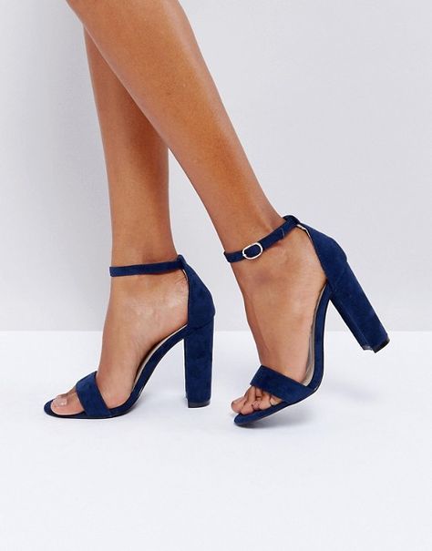 Discover Fashion Online Prom Shoes High Heels, Grad Shoes, Navy Block Heels, Block Heels Wedding, Navy Blue Heels, Shoe Selfie, Prom 2022, Navy Heels, Oc Outfits