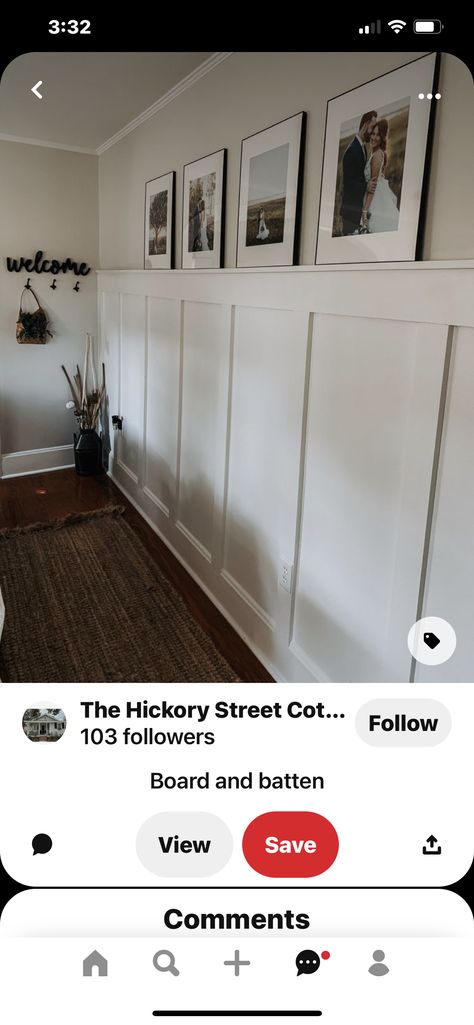 Board And Batten Hallway, Accent Wall Entryway, Wainscoting Hallway, Wainscoting Stairs, Wainscoting Kitchen, Bead Board Walls, Feature Wall Bedroom, Diy Wainscoting, Farmhouse Renovation