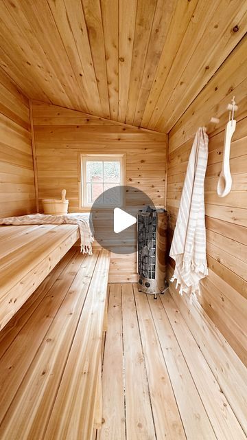 Sarah Britton (she/her) on Instagram: "🤗How we built our backyard sauna!🔥 Hello friends, I’m so excited to share this little peek into how we turned our garden shed into the sauna of our dreams! We have been planning this project for 6 years, and this summer we had everything in place to make it a reality✨ We started back in August - exactly five years since we’d built the shed itself (which we knew would be a sauna *someday*) and it has taken us until now to fully complete. We worked on it every single weekend and even some weeknights after work in the dark, haha, but with a little help from friends and neighbours, we got it done just in time for the first snow❄️ Words cannot describe the feeling of accomplishment, pride, and sheer delight each time we enjoy it. The countless hours of Diy Outdoor Sauna Plans, Diy Sauna Outdoor How To Build, Diy Sauna Indoor, Sauna Room Ideas, Diy Sauna Outdoor, Shed Sauna, Homemade Sauna, Backyard Sauna, Sauna Interior